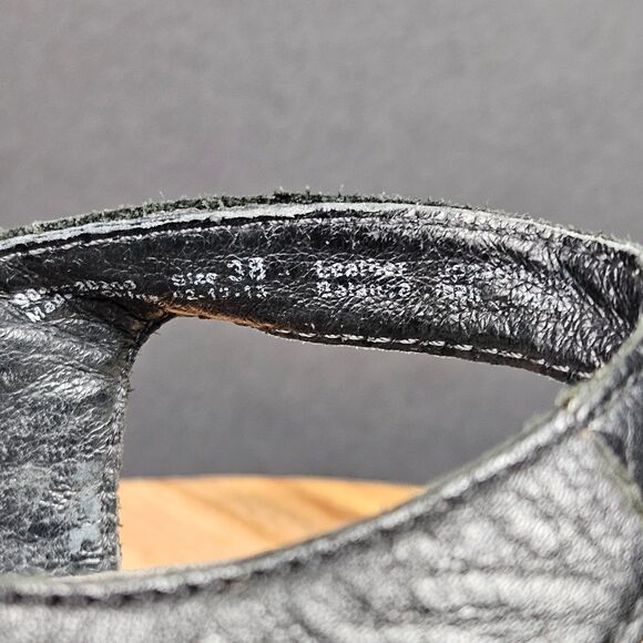 DANSKO Sela Wedge Sandals Womens 38 Slide Black Leather Buckle Casual Slingback - Picture 9 of 11